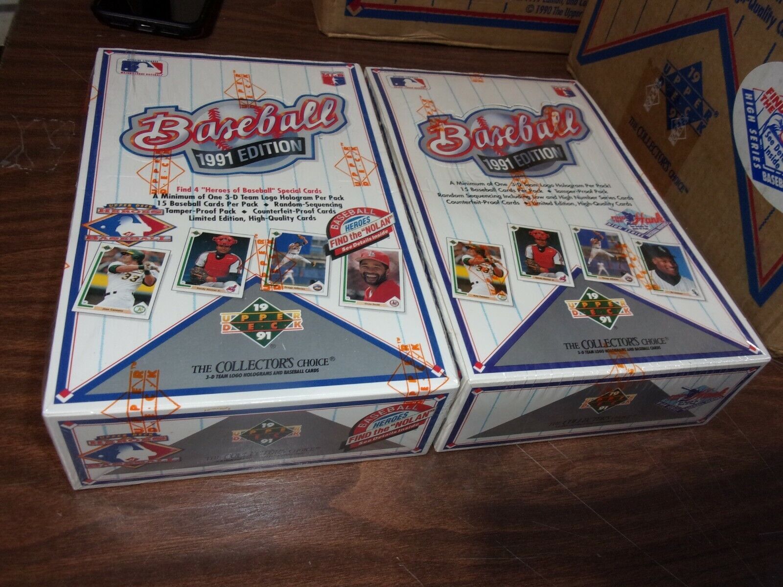 2 1991 Upper Deck Baseball Low & High Sealed Boxes Case Fresh Jordan Rookie SP1