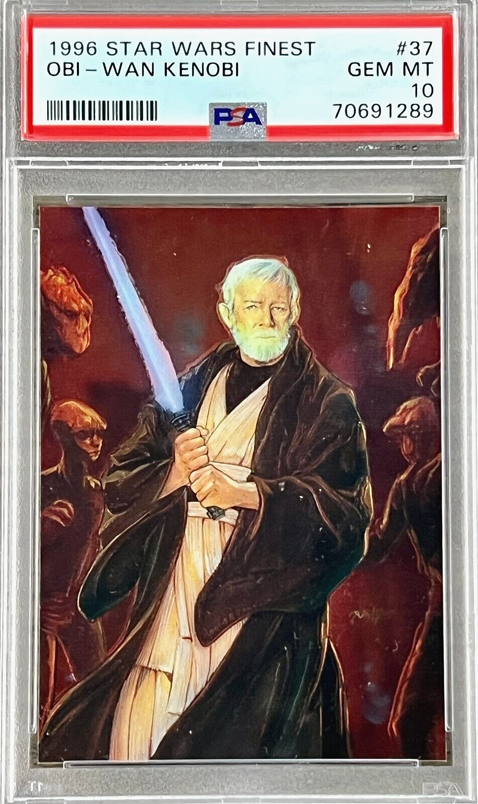 1996 Topps Star Wars Finest Obi-Wan Kenobi #37 PSA 10 GEM MINT (RARE: Pop 16)