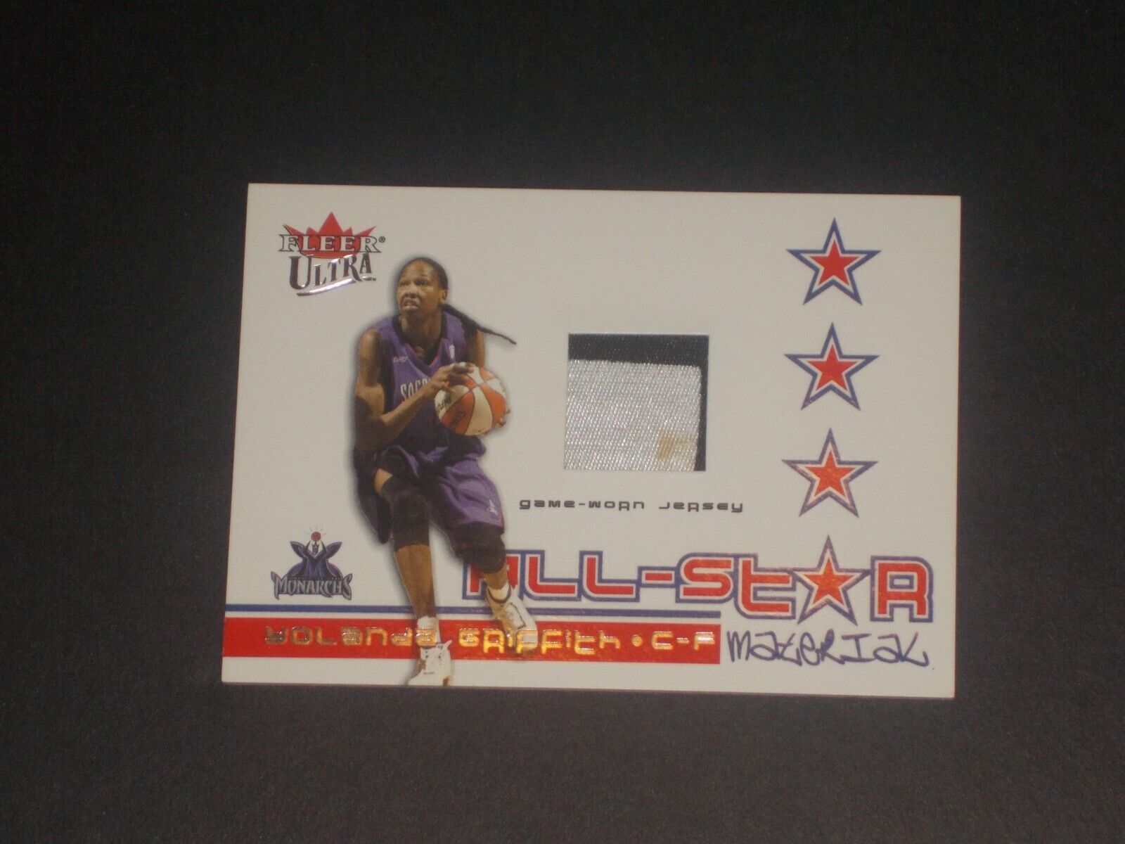 2004 WNBA Fleer All Star Material Yolanda Griffith 2-color Jersey Card BEAUTIFUL