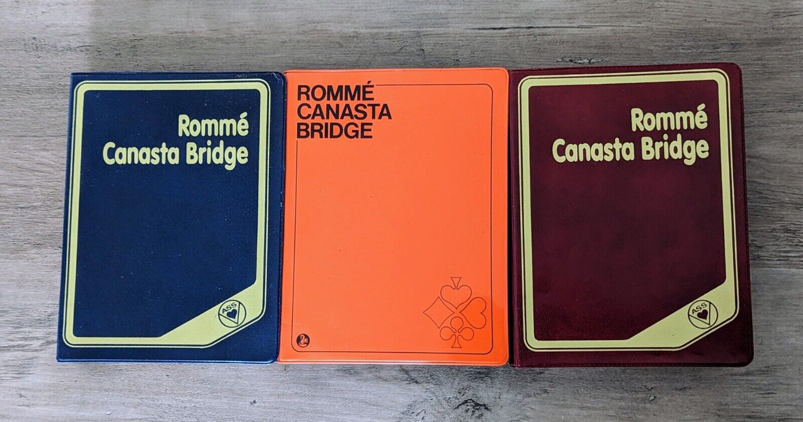 Vintage Romme 2 Decks Playing Cards Bridge Canasta RARE+Case  3 NEW Sealed Sets
