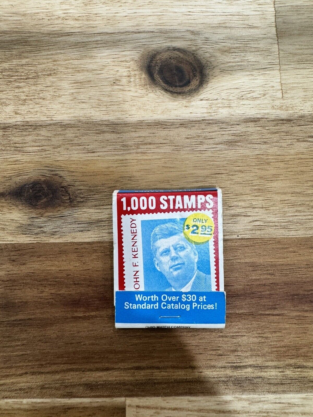1000 Stamps Strike Matchbook Cover $2.95 John F Kennedy 17 Unstruck Matches