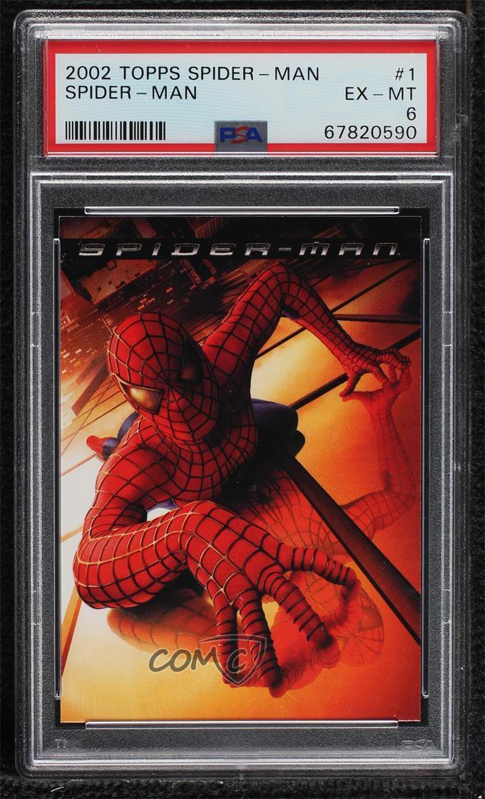 2002 Topps Marvel Spider-Man: The Movie Spider-Man #1 PSA 6 6d7