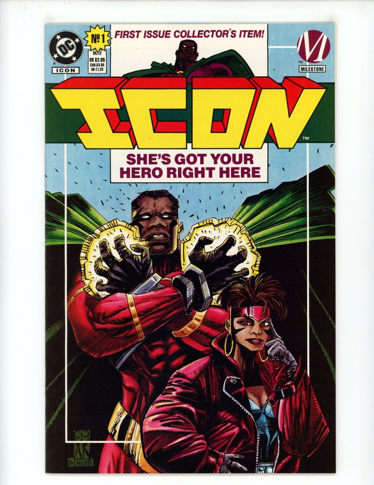 Icon #1 Comic Book 1993 VF- Milestone Dwayne McDuffie DC Comics