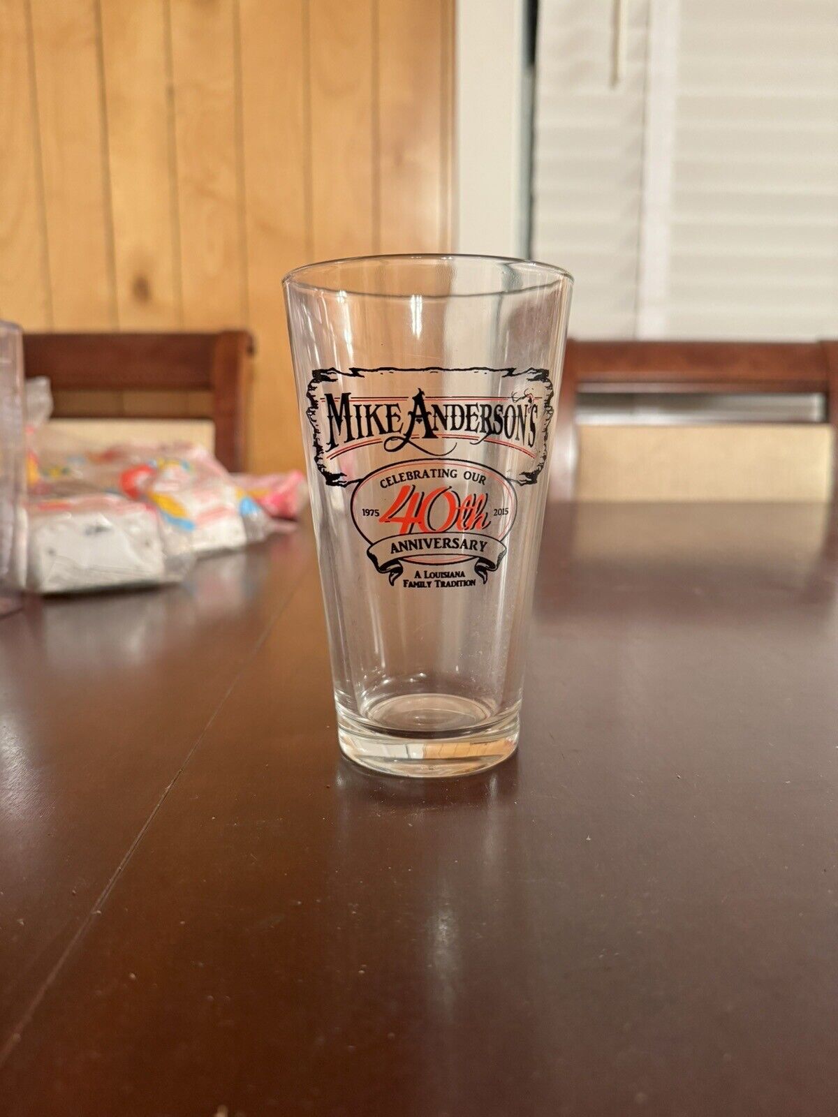 Mike Anderson\'s 40th Anniversary Pint Glass Louisiana
