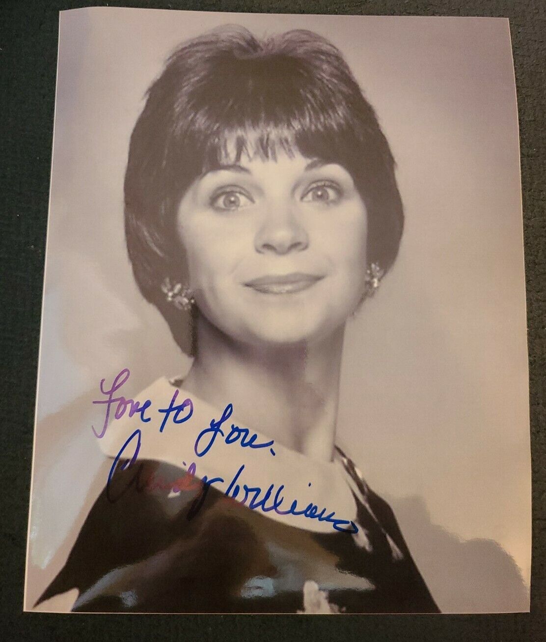 CINDY WILLIAMS SIGNED 8X10 PHOTO LAVERNE AND SHIRLEY FEENEY WCOA+PROOF RARE WOW