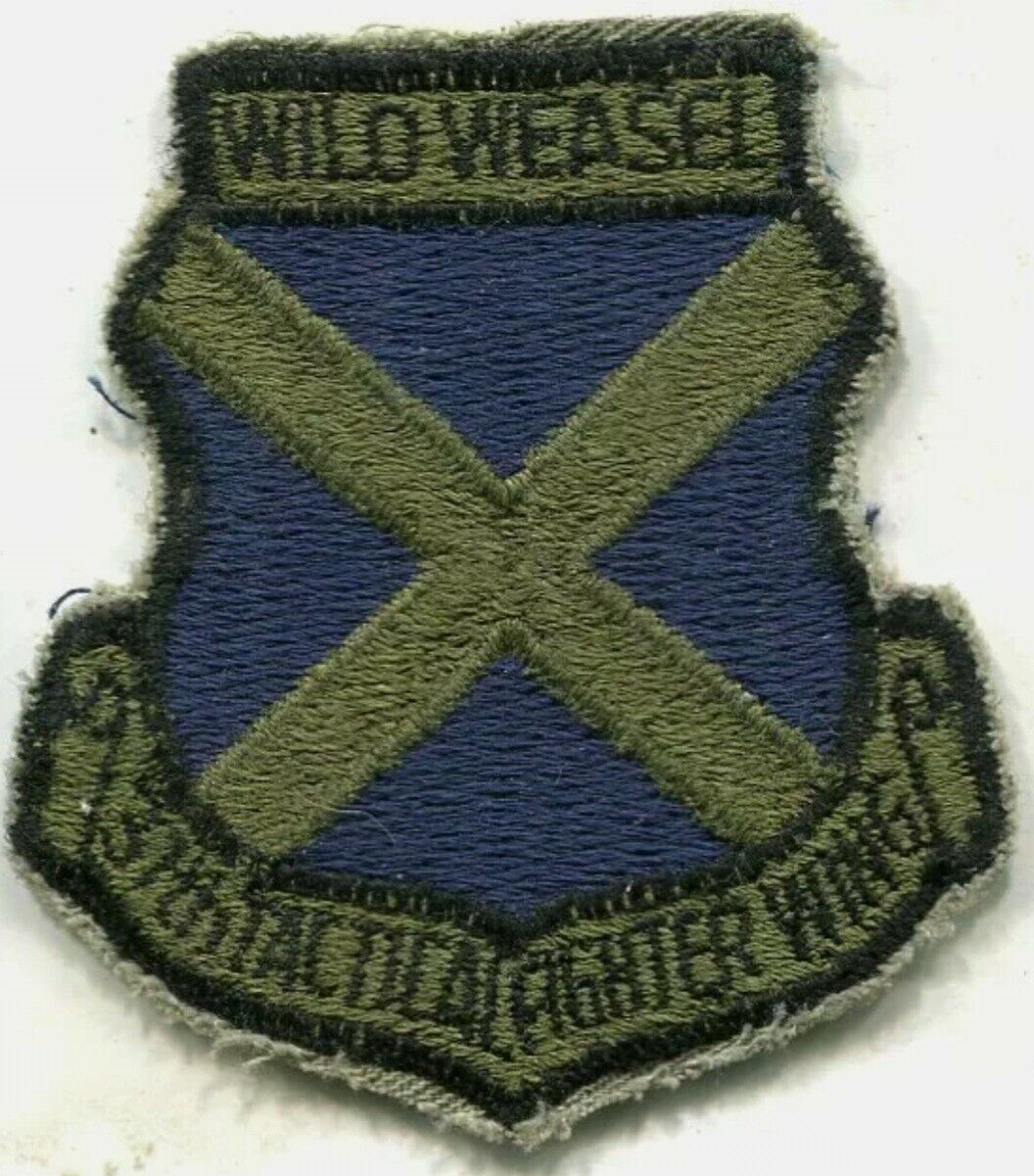 USAF AIR FORCE 37th TACTICAL FIGHTER WING WILD WEASEL PATCH subdued Vintage ORG