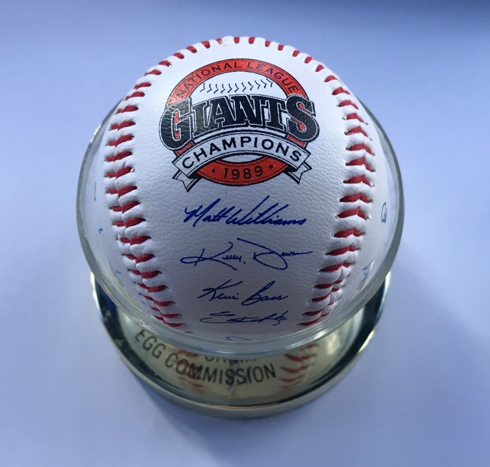 1989 SF Giants NL Champions Baseball Team Signatures CA Egg Team Giveaways 