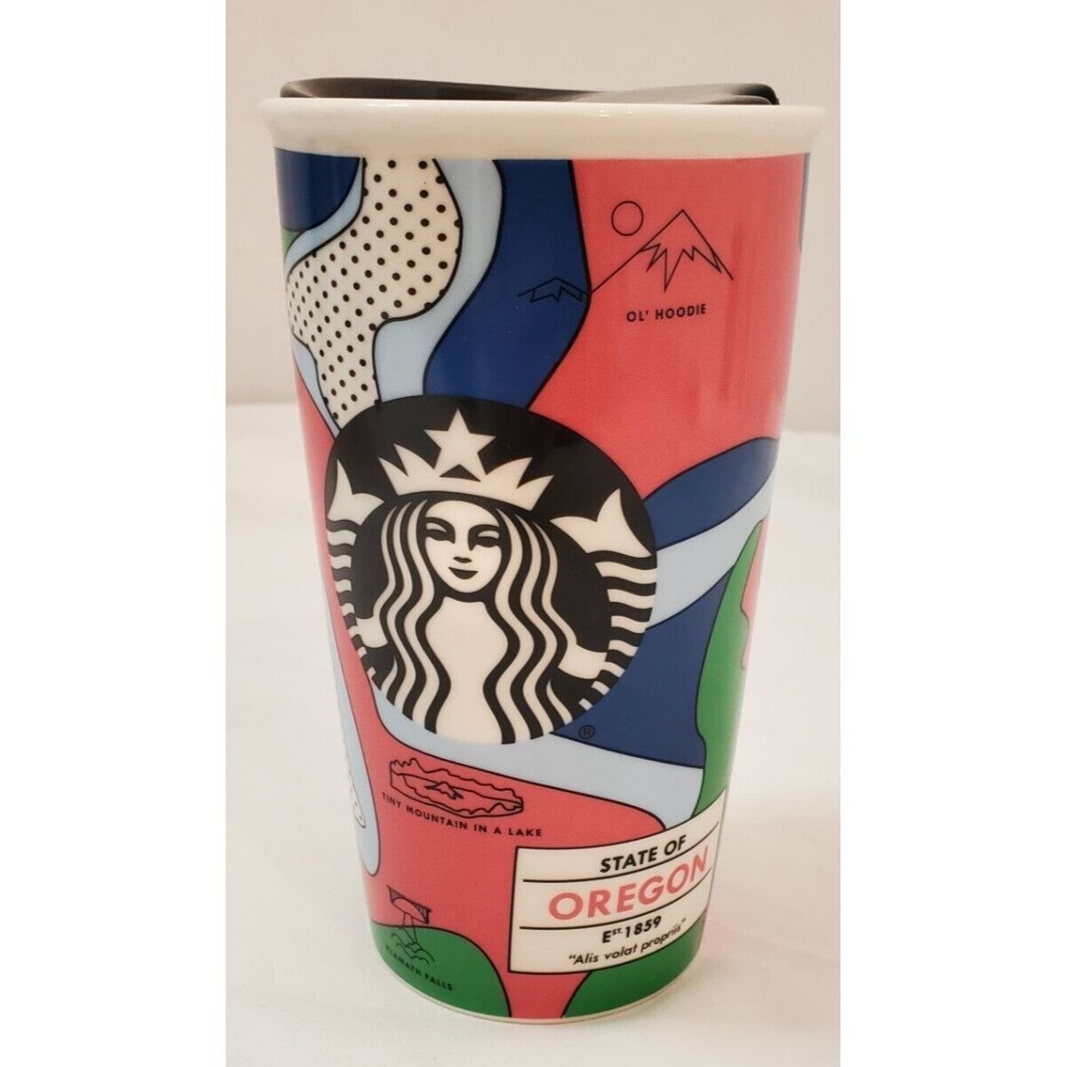 Starbucks Oregon Rare Misprint Collectors Tumbler 2016 12 ounce Ceramic Travel