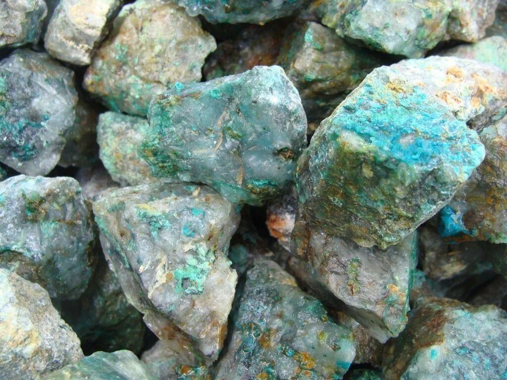 500 Carat Lots of Unsearched Natural Chrysocolla Rough (Very Nice)
