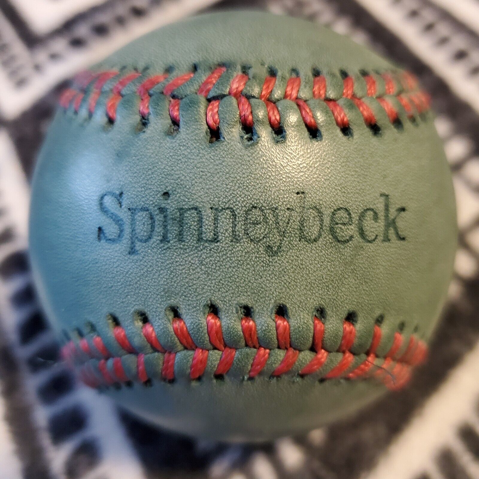 1990\'s Spinneybeck  Green/Blue Red Leather Baseball 