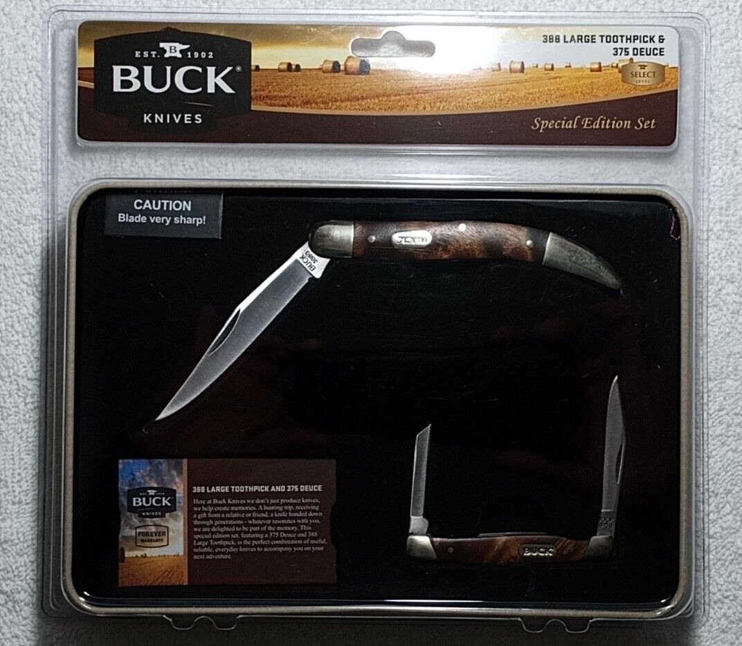 Buck Knives 388 Large Toothpick And 375 Deuce Special Edition Set