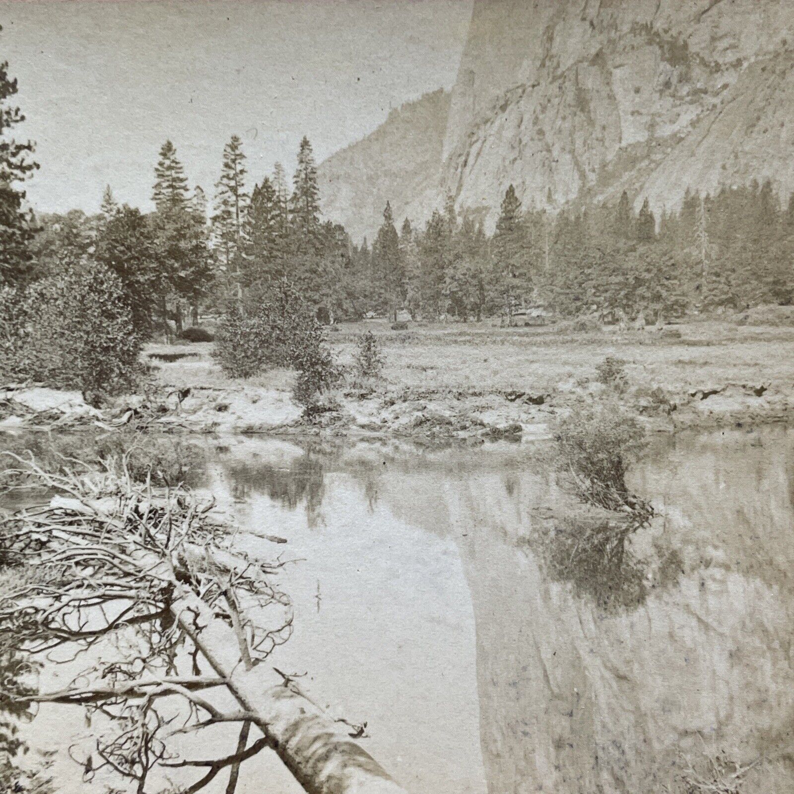 Antique 1860s El Capitan Yosemite California Stereoview Photo Card V3404