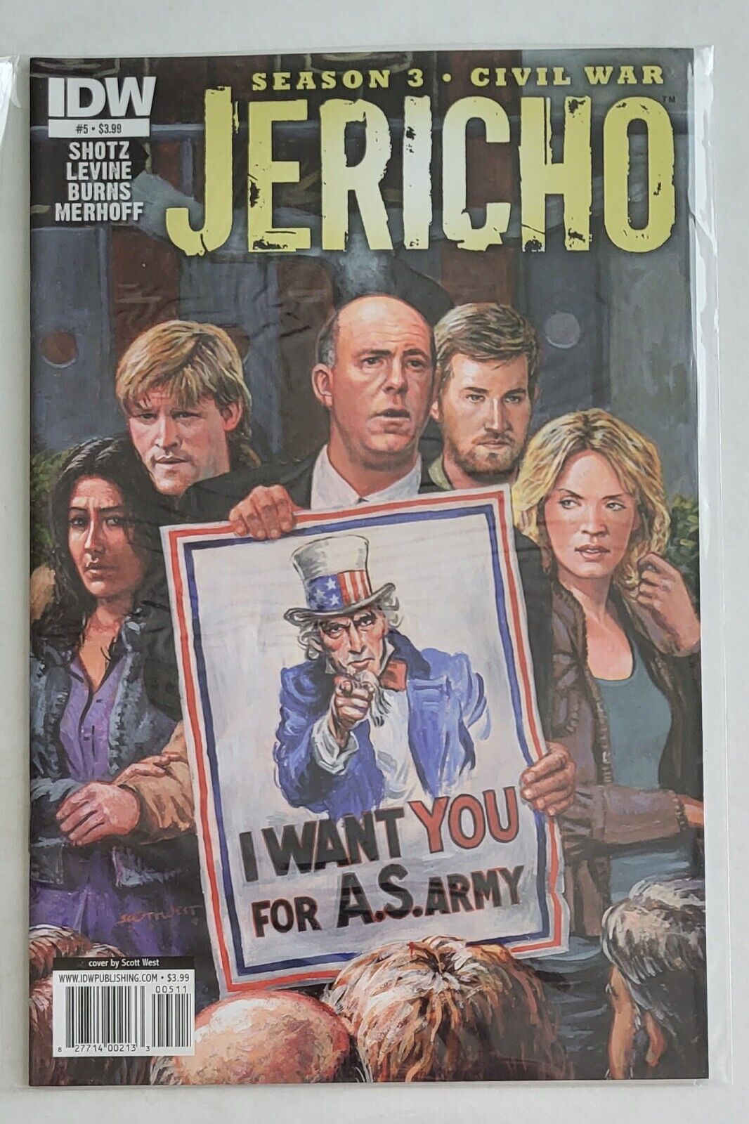 IDW Comic Book....Jericho Season 3 #5A, March 2011, Very Good Condition 