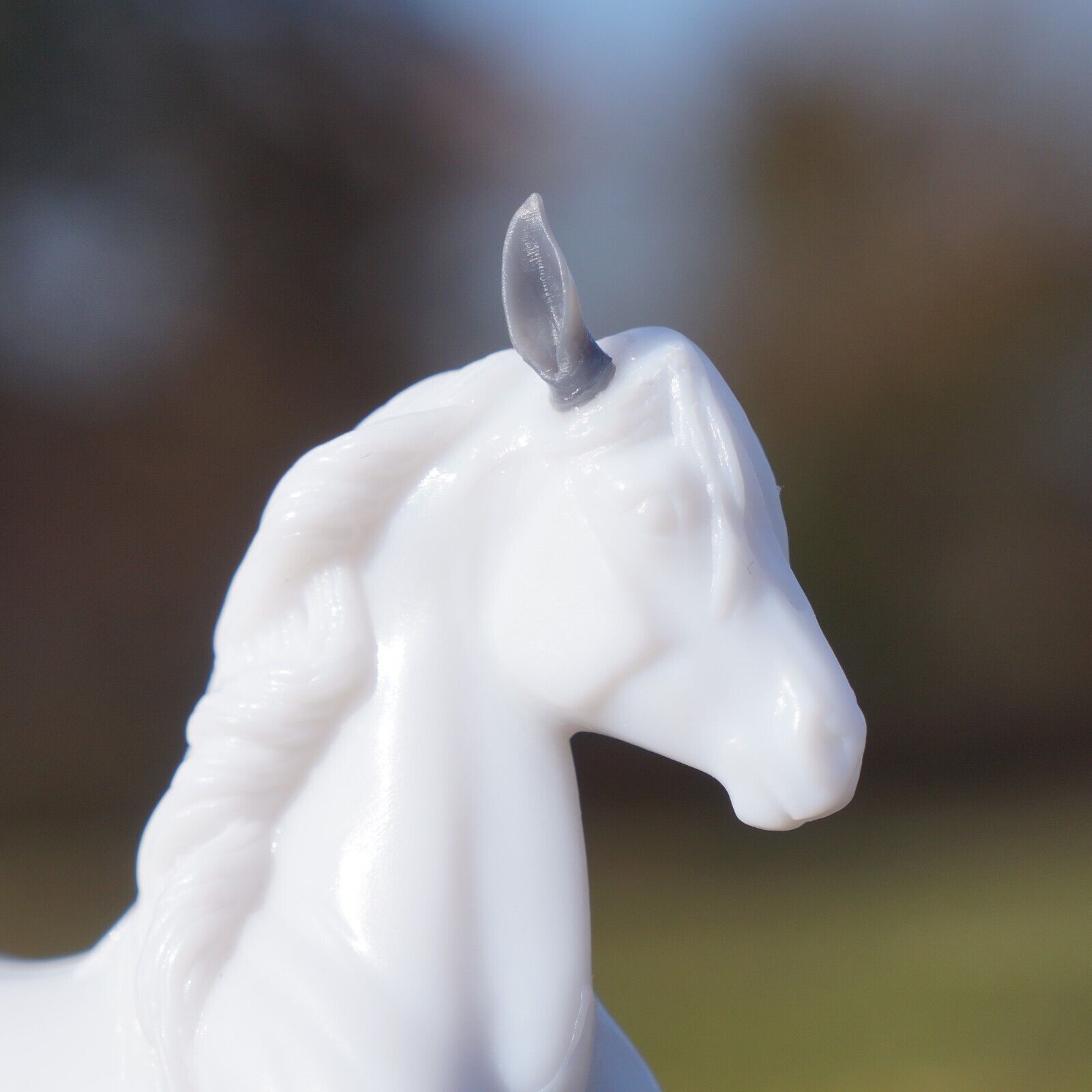 [5.5mm] 1:32 Scale 3D Printed Stablemate Horse Ears for Customizing + Sculpting