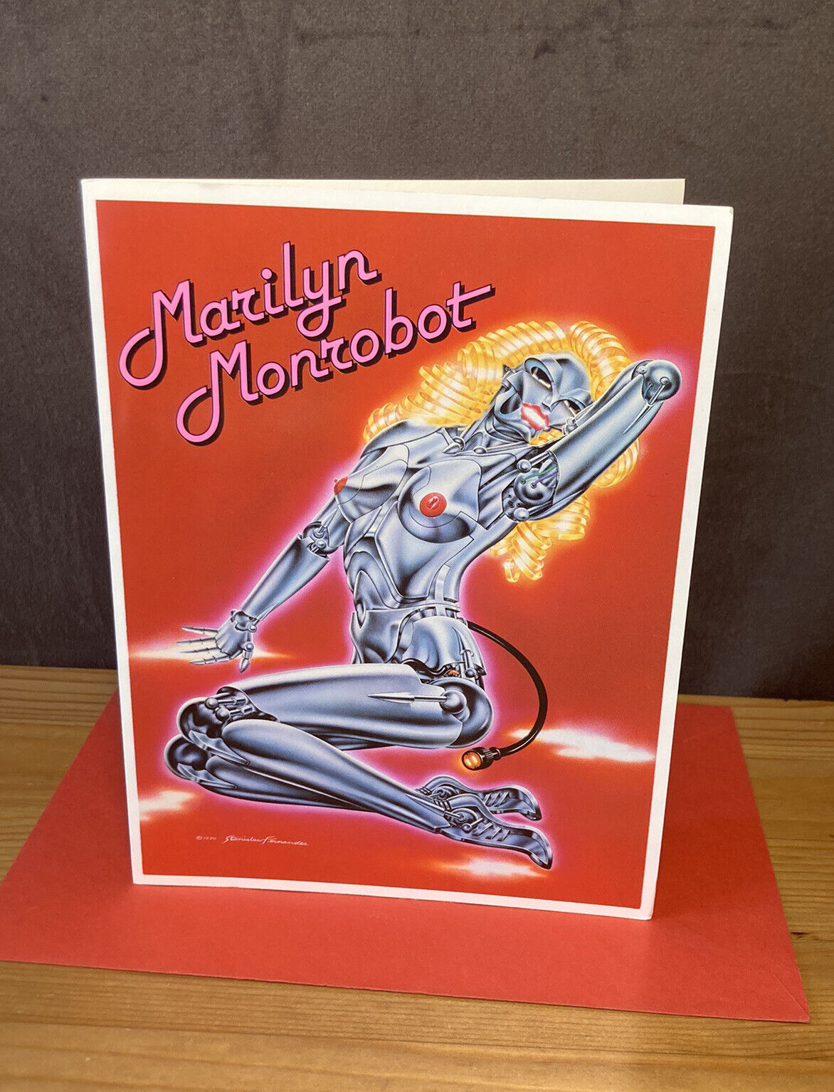 Vtg 1981 MARILYN MONROBOT Monroe Greeting Card STANISLAW FERNANDES Rockshots 80s