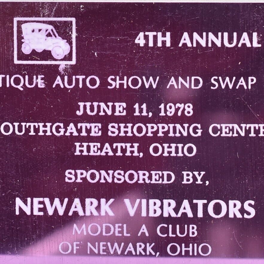 1978 Antique Car Show Southgate Center Newark Vibrators Model A Club Heath Ohio