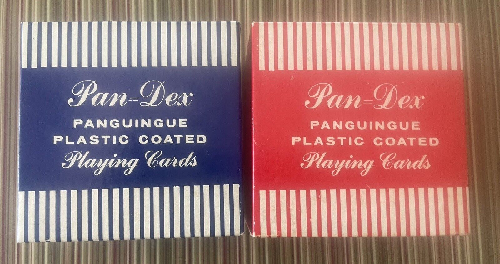 TWO Decks PAN PANGUINGUE Playing Cards RED & BLUE Arrco Chicago Vintage