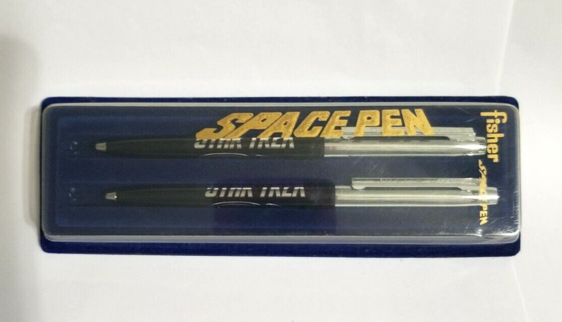 Vintage Fisher Space Pen Set of Two with Star Trek Logo Enterprise
