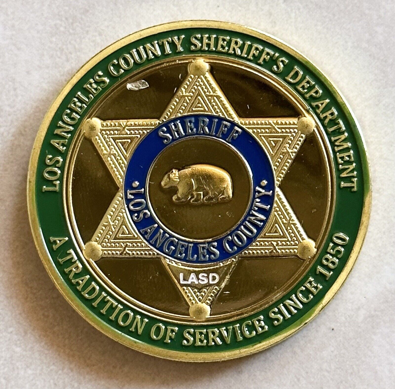 Los Angeles LA county sheriff LASD Police challenge coin