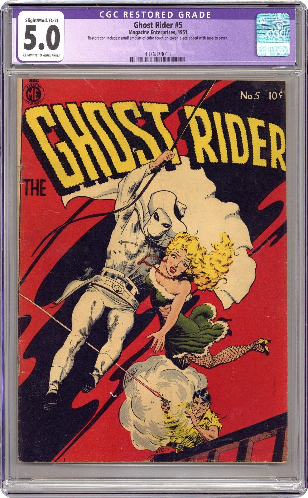 Ghost Rider #5 CGC 5.0 RESTORED 1951 4376878013