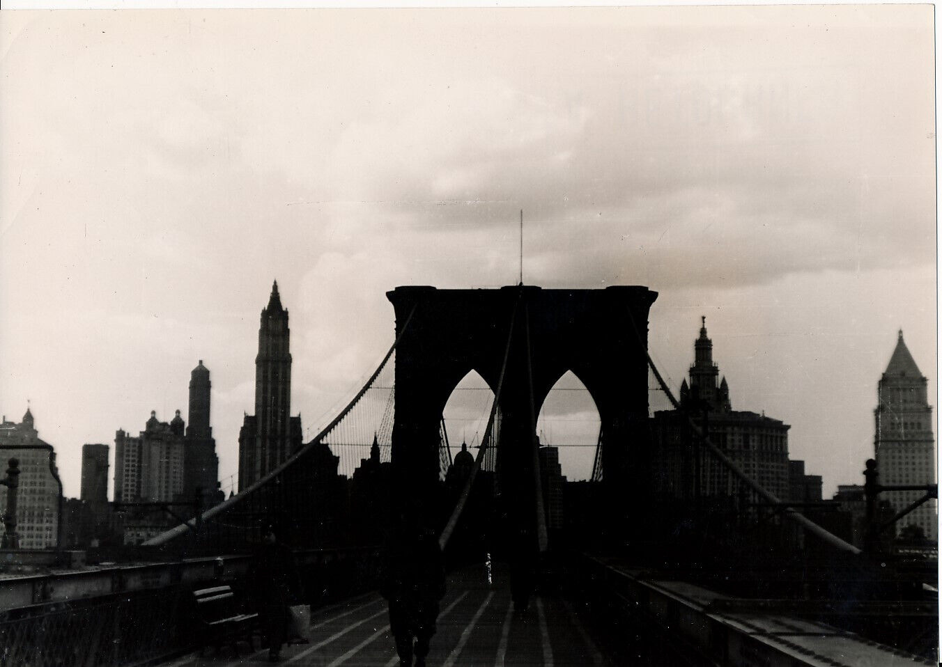 NEW YORK c. 1935 - Brooklin Bridge Take View USA - NV 5915