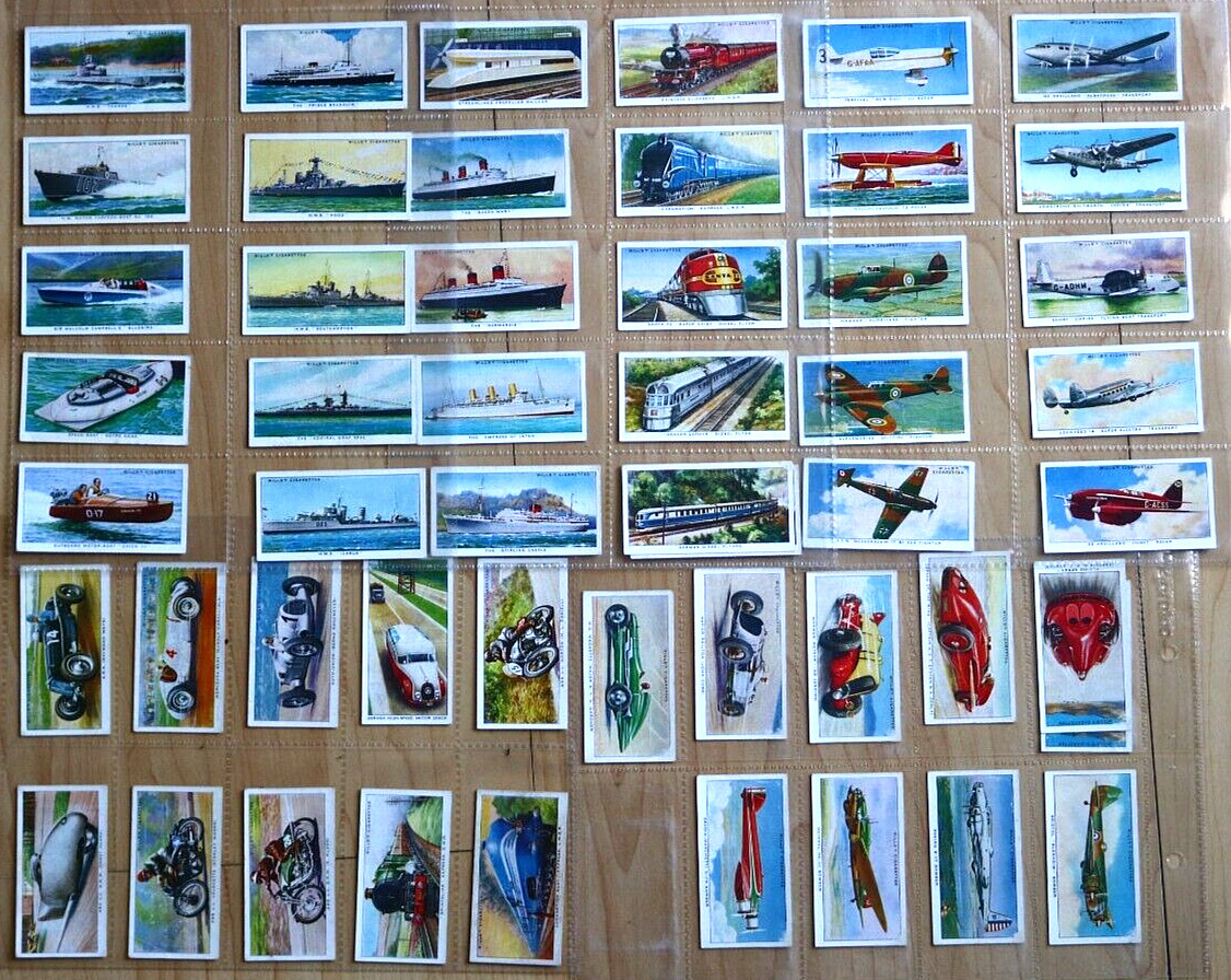 vintage W.D.&H.O. wills speed tobacco trading cards 49 of 50 cards