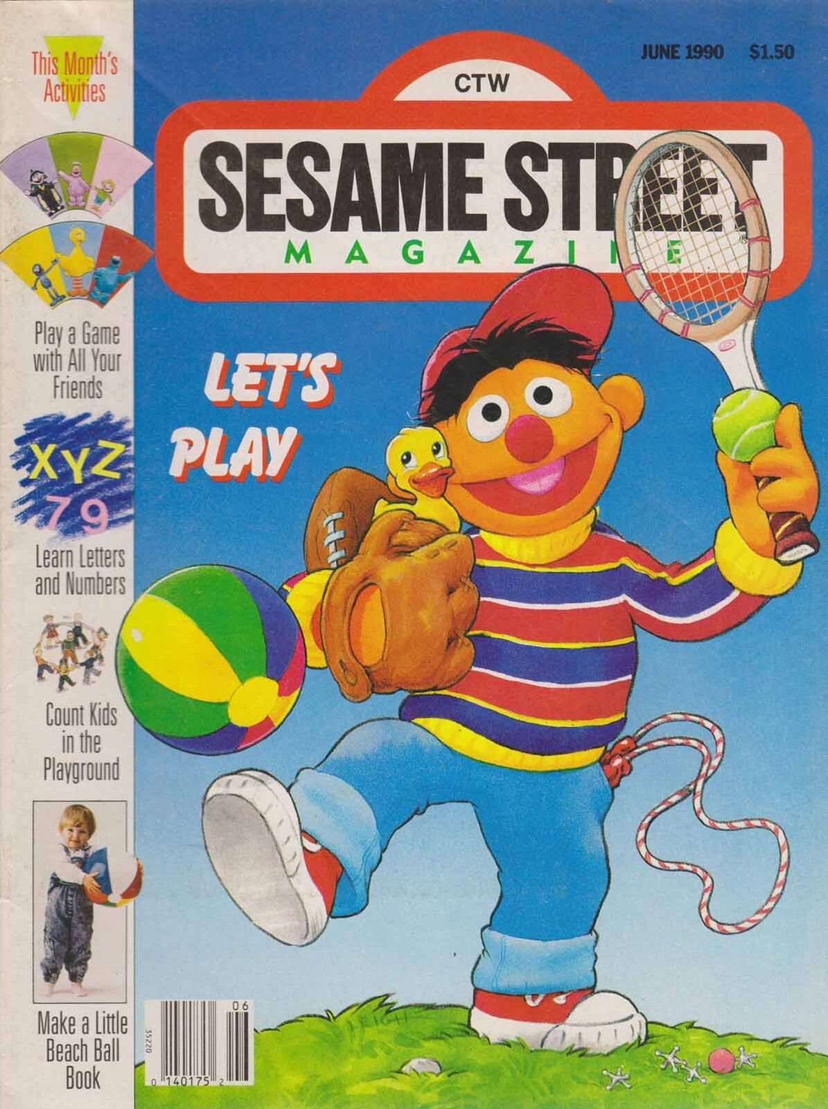 Sesame Street Magazine #195 FN; Children\'s Television Workshop | June 1990 Ernie