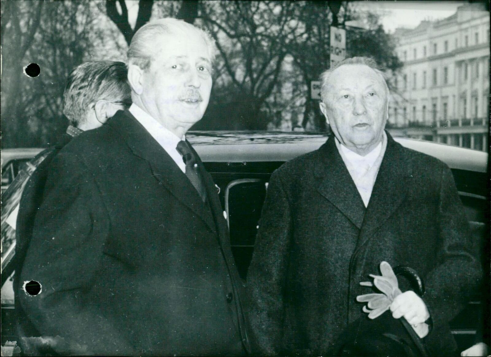 Chancellor Adenauer and Mr. Mac Millan - Vintage Photograph 3435750