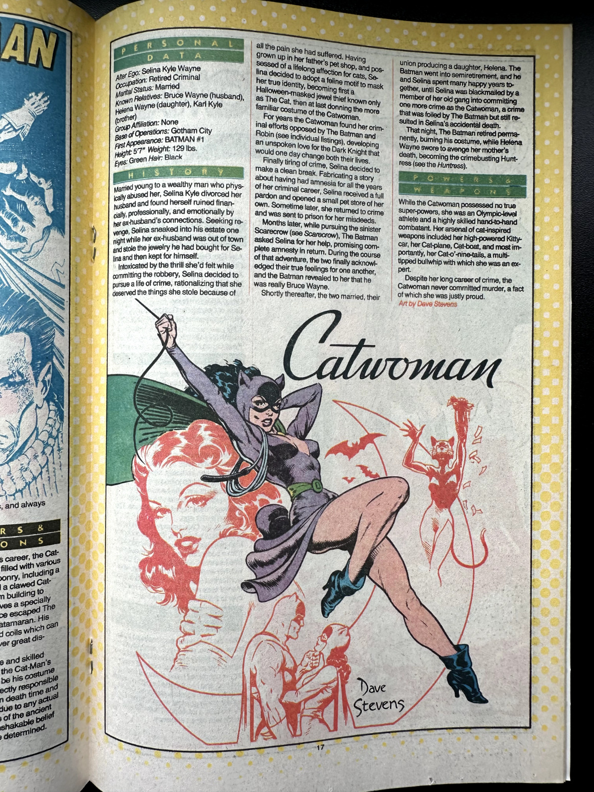Who's Who #4 (NM- 9.2) Dave Stevens Catwoman Interior Art DC Directory June 1985