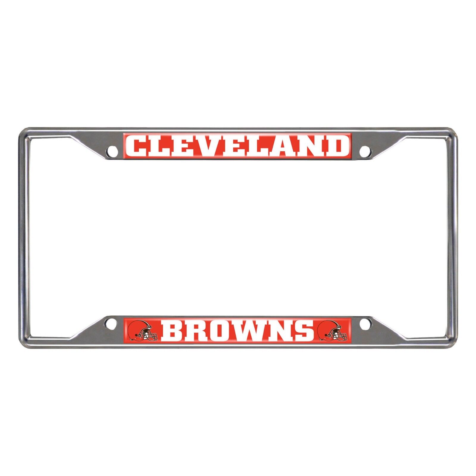 Fanmats NFL Cleveland Browns Chrome Metal License Plate Frame 