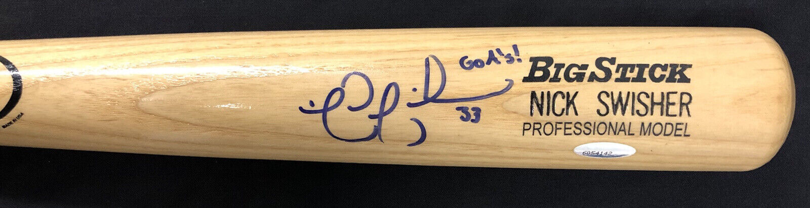 Nick Swisher 33 Oakland Athletics Signed Baseball Bat. Go A’s Tri-Star 6054142