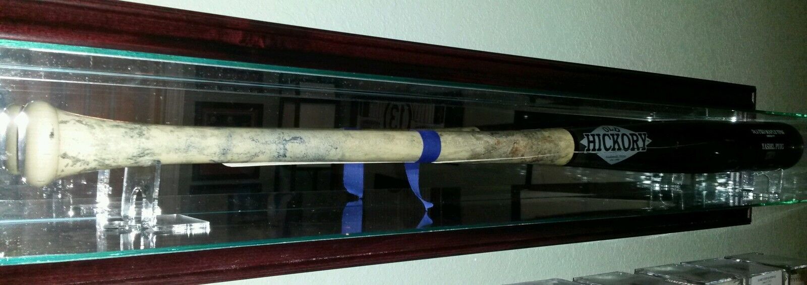 Yasiel Puig first month of Rookie record season game used bat. MLB Authentic