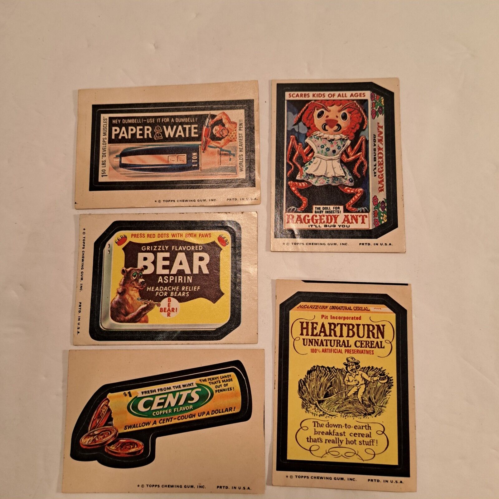 1974 Topps Wacky Packages 9th Series 5 Stickers