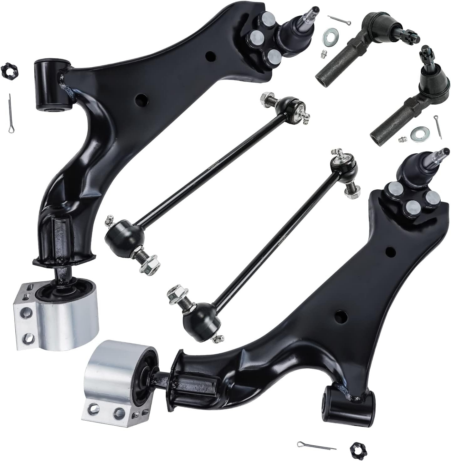 - Front Lower Control Arms W/Ball Joints + Sway Bar Links Outer Tie Rods for 201