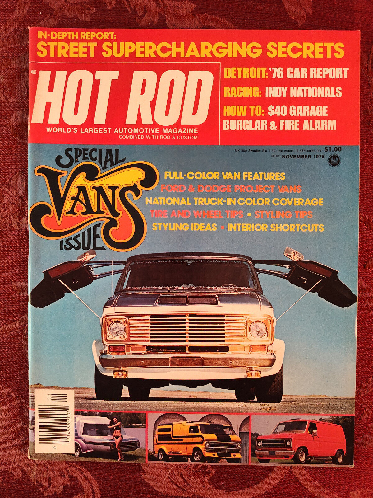 Rare HOT ROD Car Magazine November 1975 Special VANS issue Gull Wing Chevy