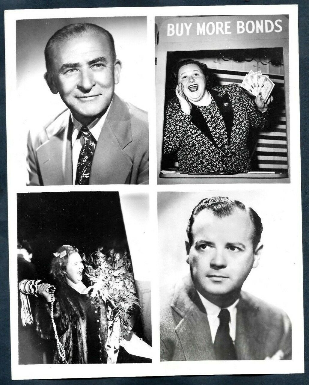 CBS CELEBRITIES JACK MILLER + KATE SMITH & TED COLLINS 1946 VINTAGE Photo Y 208
