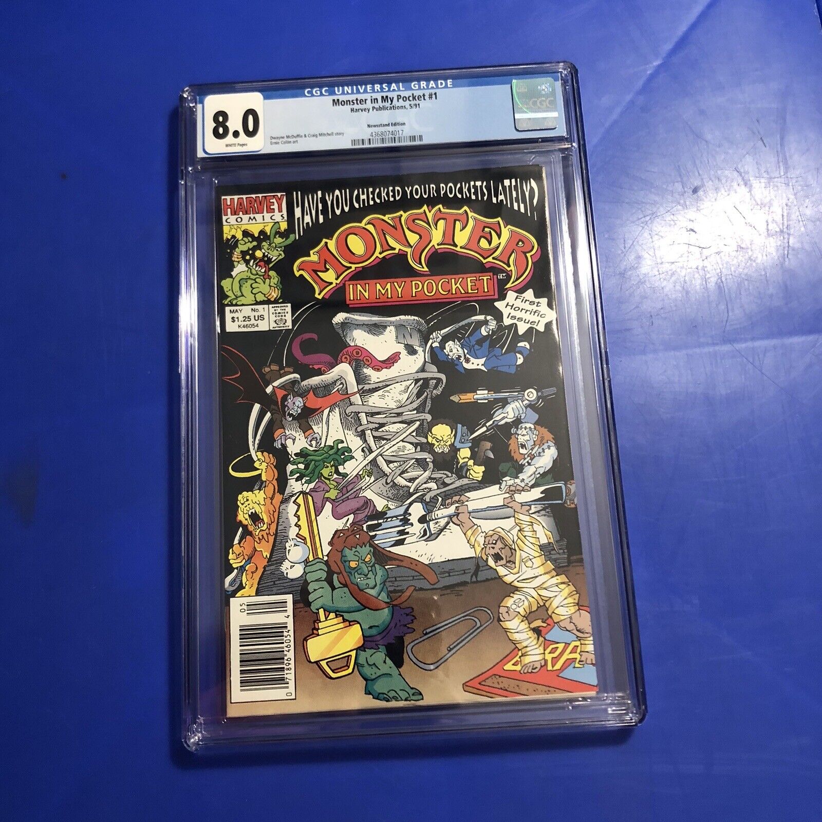 Monster in My Pocket 1 Newsstand CGC 8.0 1st APPEARANCE Comic 1991 OPTIONED