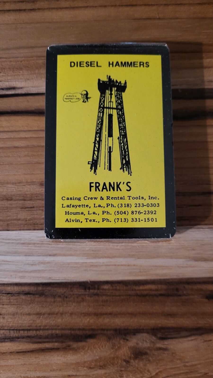 Franks Diesel Hammers Lafayette La Playing Cards Sealed w/ Box NOS Alvin Tx Vtg 