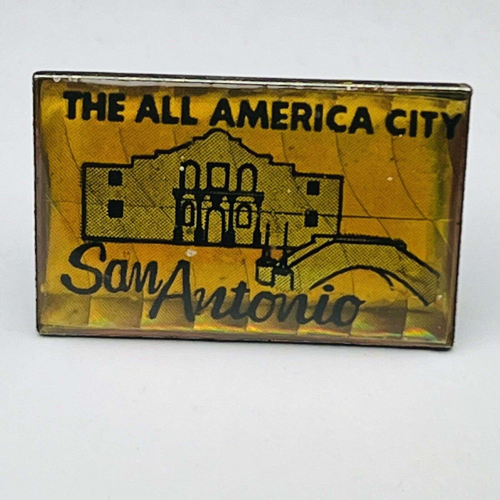 San Antonio Pin, Vintage Hat Pin Lapel Pin Tack, Texas, Alamo, All American City