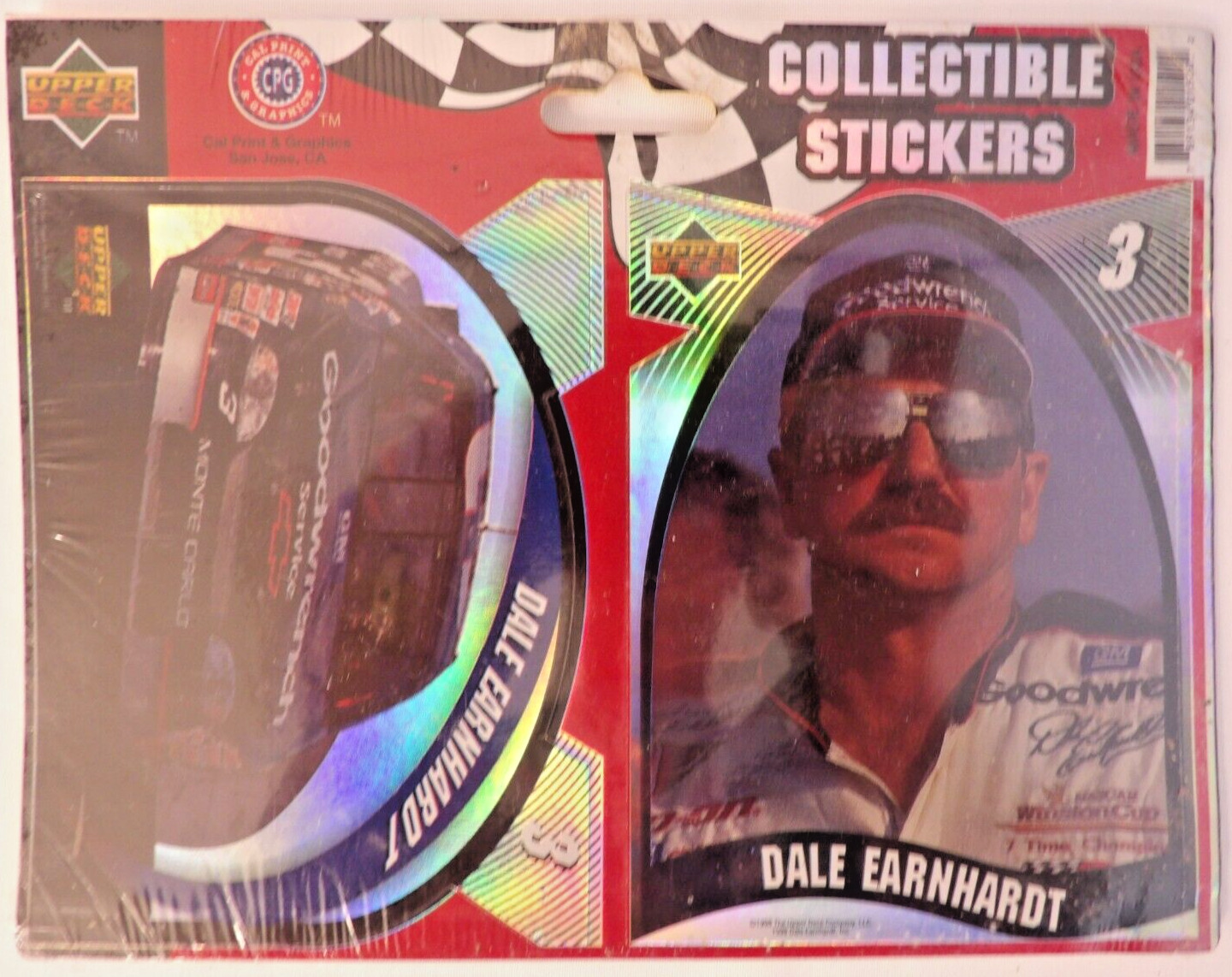 1998 UPPER DECK DALE EARNHARDT COLLECTIBLE STICKER SET SEALED CAL PRINT