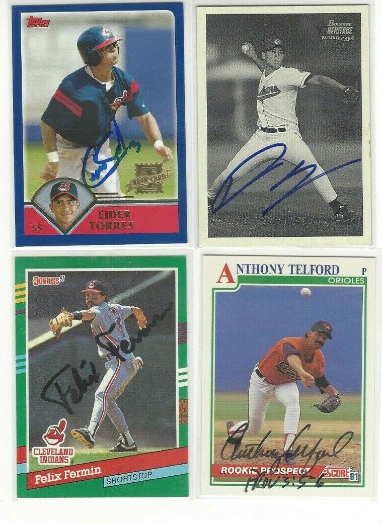 1991 Donruss #537 Felix Fermin Autographed Baseball Card Cleveland Indians
