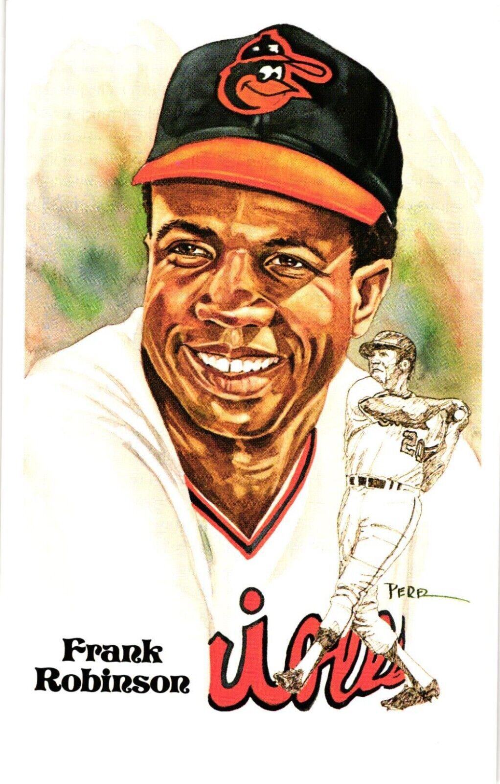 Frank Robinson 1980 Perez-Steele Baseball Hall of Fame Limited Edition Postcard
