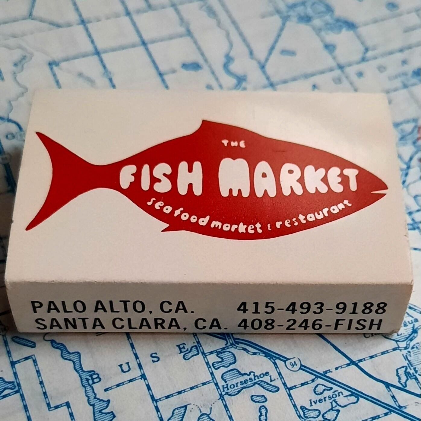 Vintage Matchbook Matches The Fish Seafood Market & Restaurant San Francisco Bay