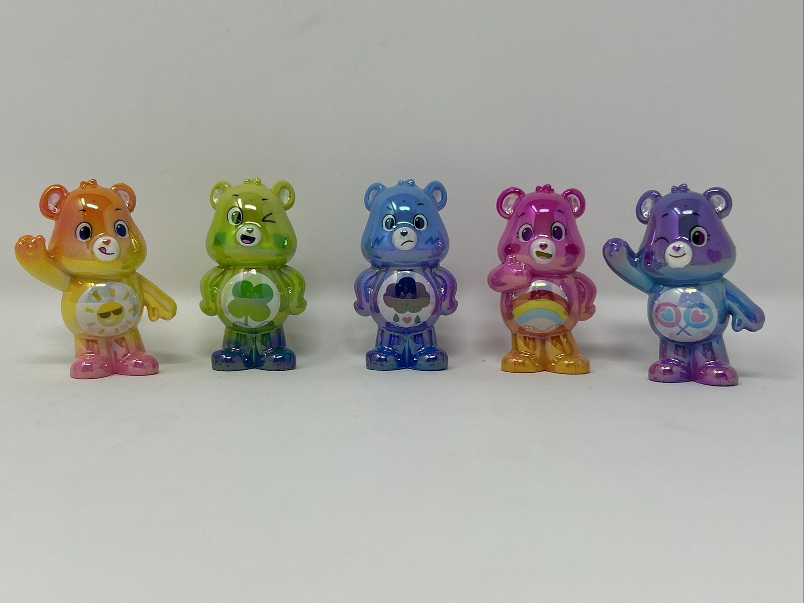 New Care Bears Rainbow Shine Special Collector Set of 5 2020 Bright and Fun