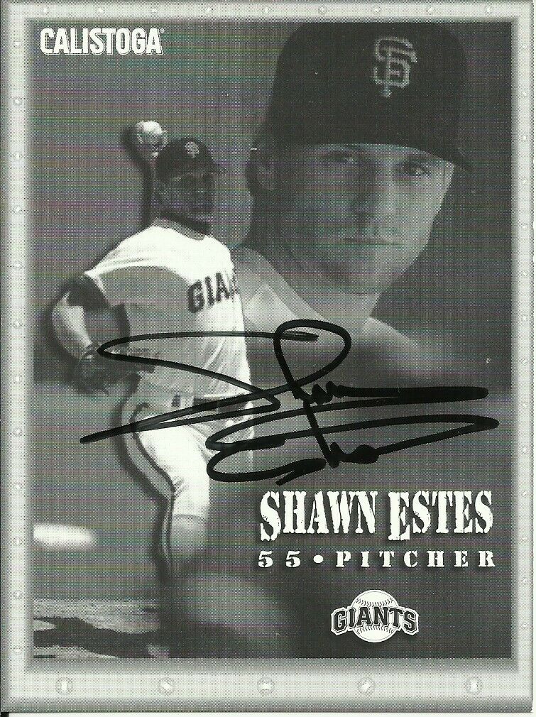 Shawn Estes - San Francisco Giants MLB Baseball Autograph 3x5 Signed Photo