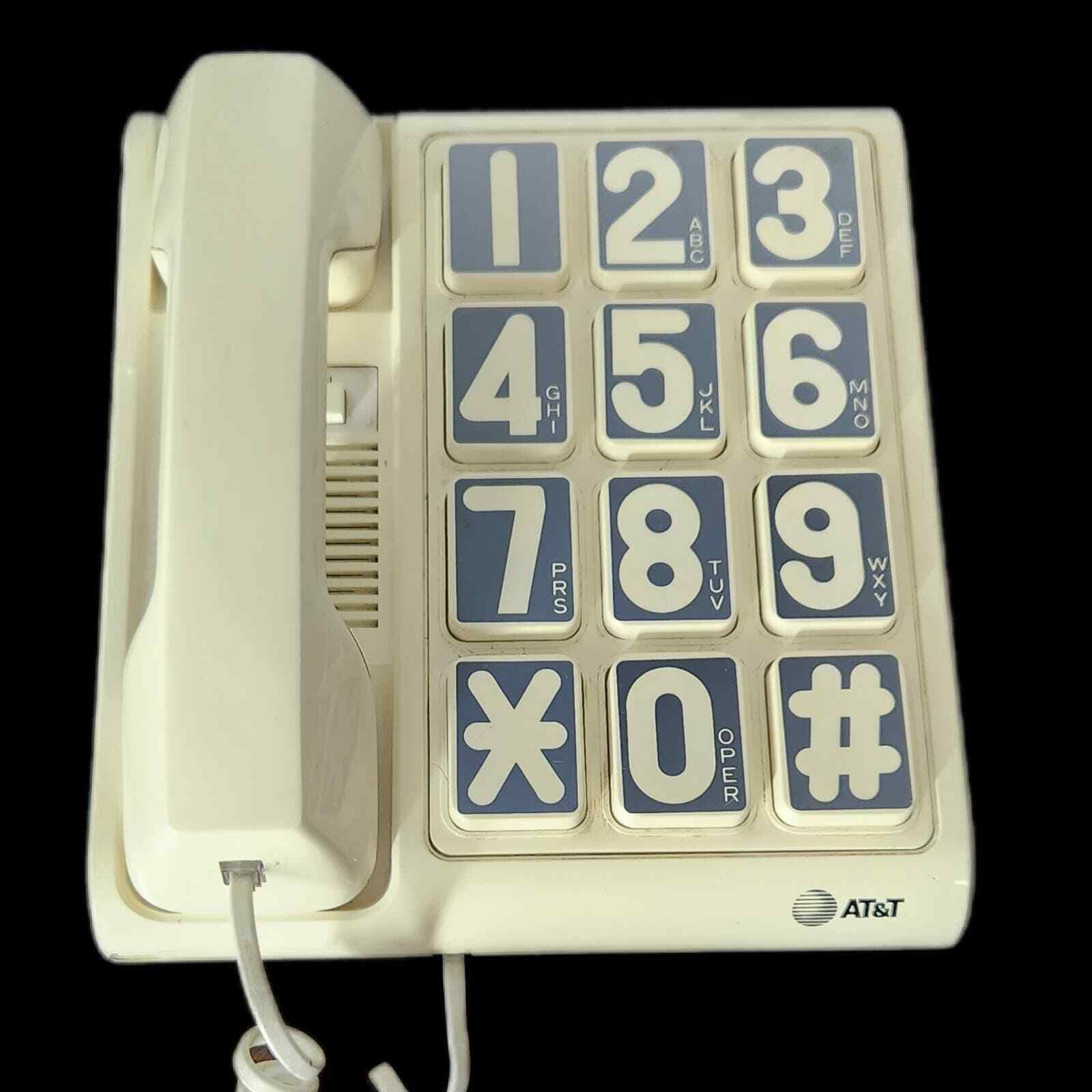 AT&T Vintage Senior Elderly Big Large Button Phone Land Line 