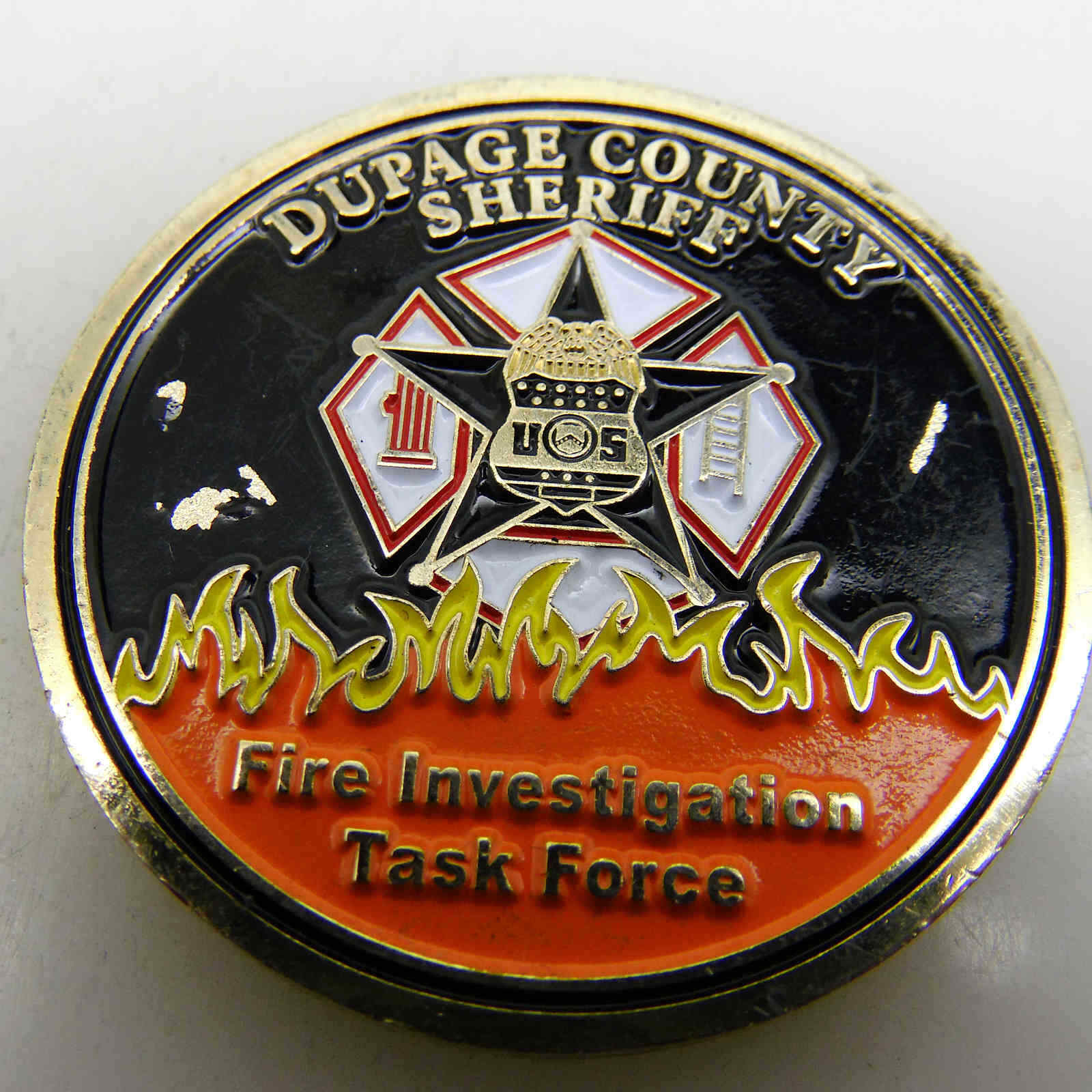 FIRE INVESTIGATION TASK FORCE DUPAGE COUNTY SHERIFF CHALLENGE COIN