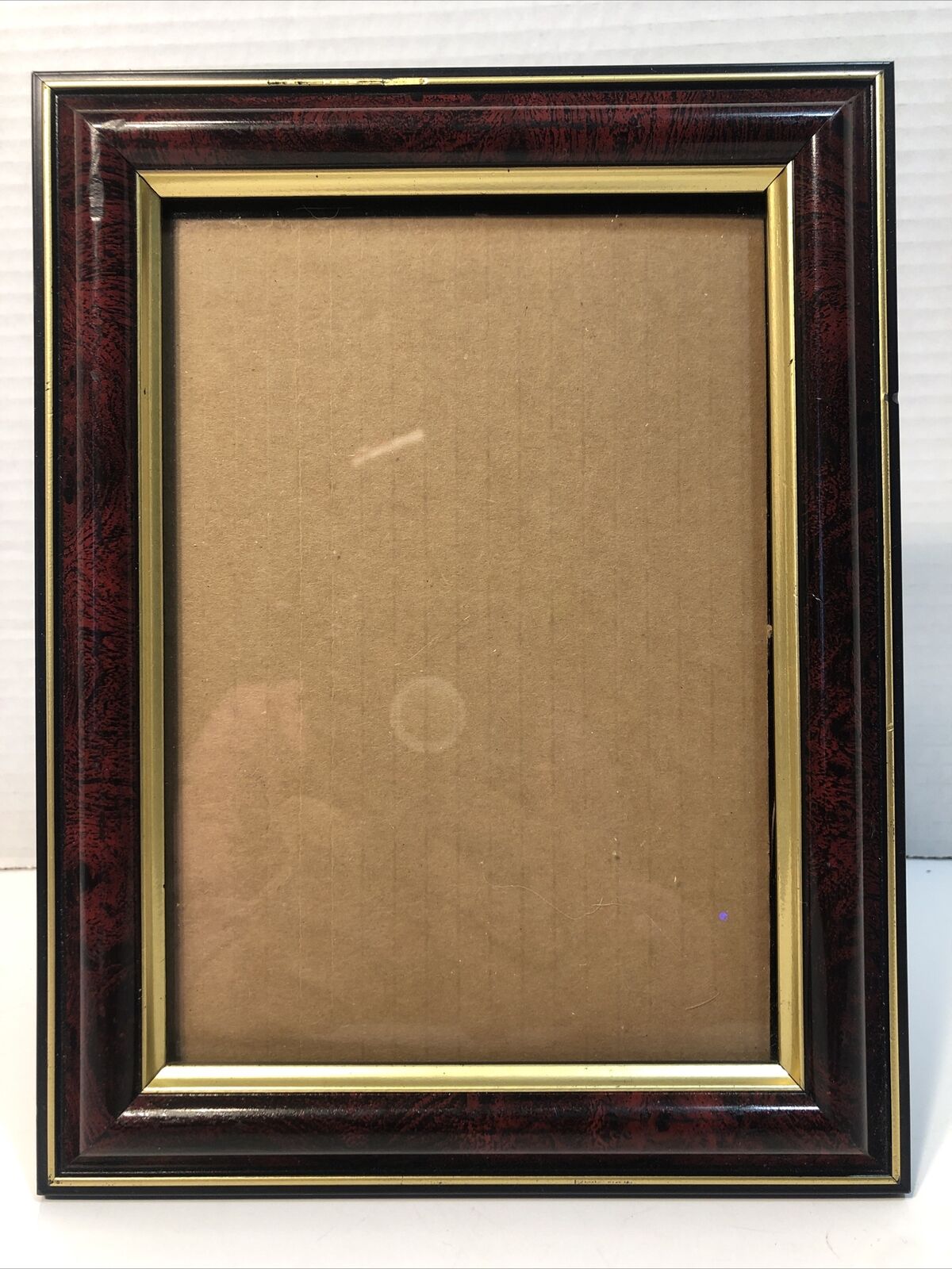 5x7 Vintage Red  Antique  Marble Themed Gold Boarder Picture Photo Frame