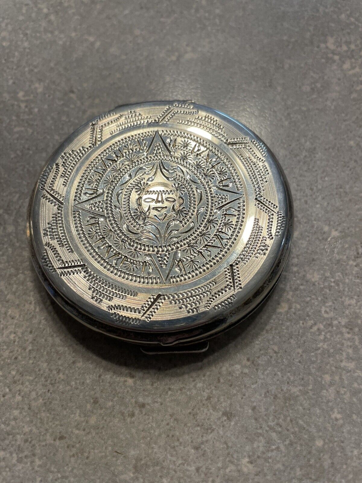 Sterling Silver Compact From Mexico 58grams