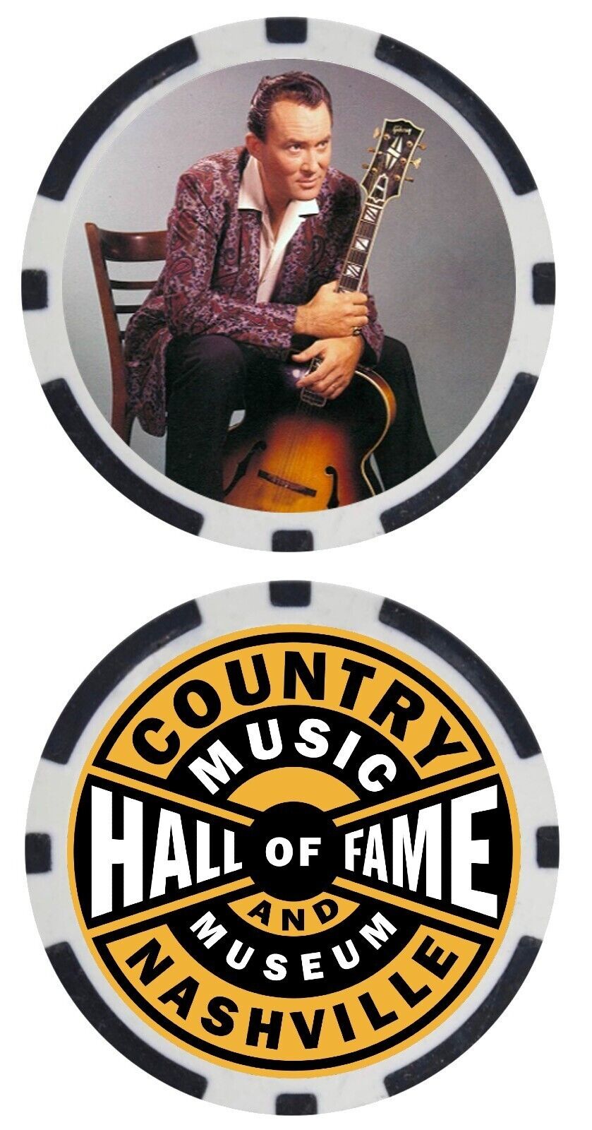 DON GIBSON - COUNTRY MUSIC HALL OF FAMER - COLLECTIBLE POKER CHIP